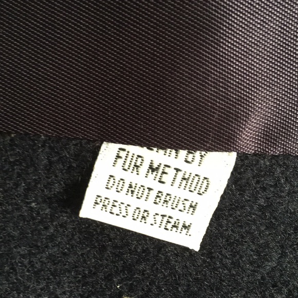 Brown faux fur neck cuff long wool coat 0 P - Picture 7 of 8